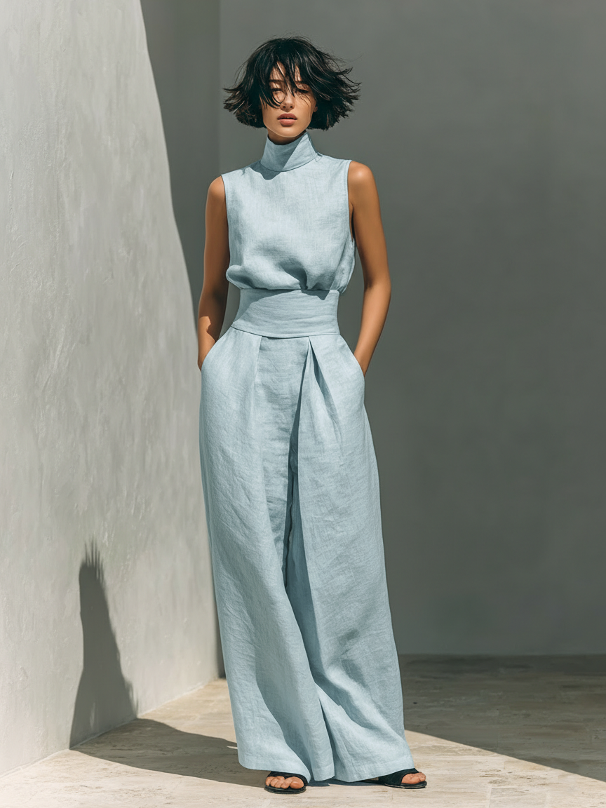 Venancia™ | Minimalist Set Top and Wide Pants