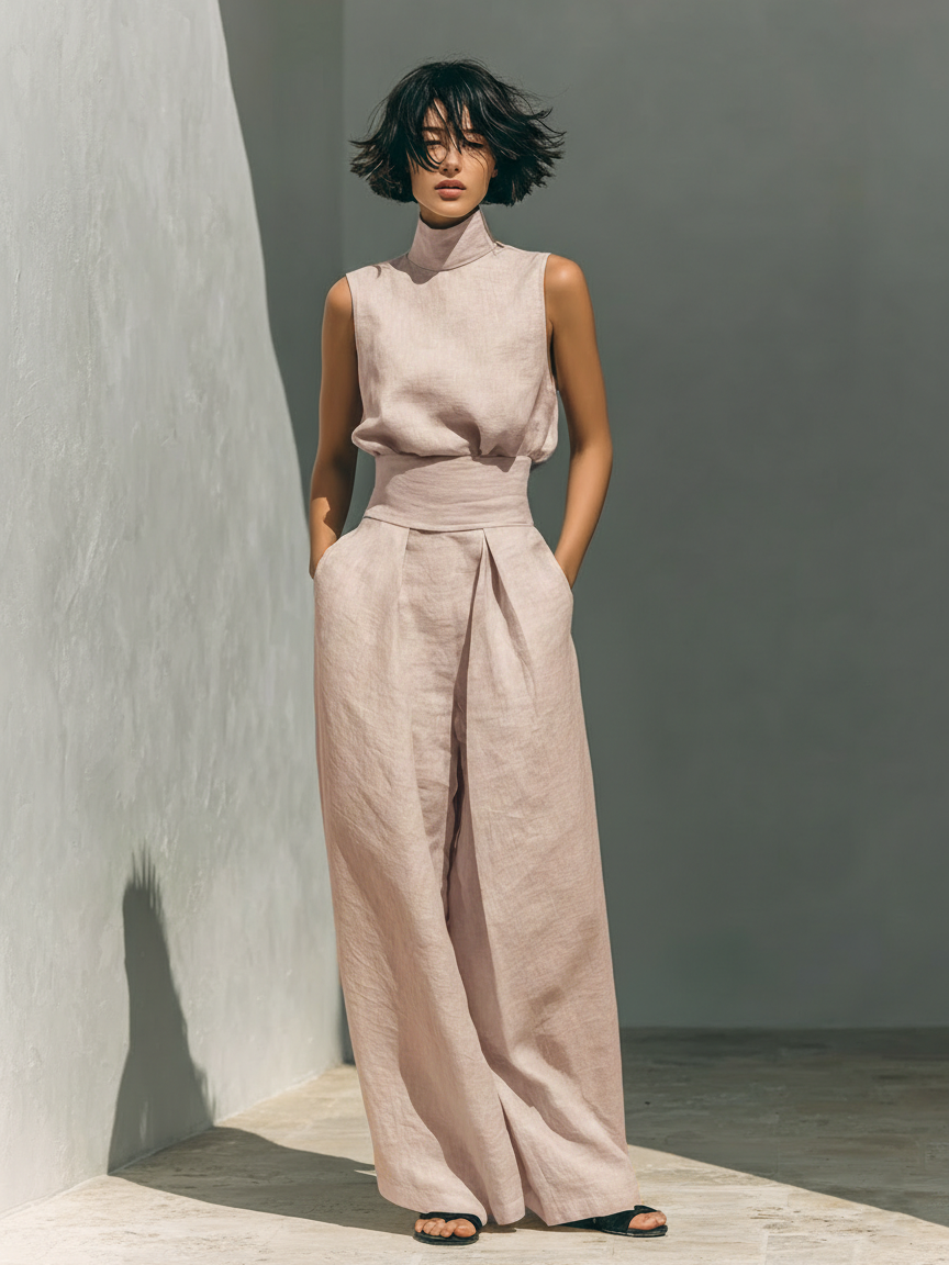 Venancia™ | Minimalist Set Top and Wide Pants