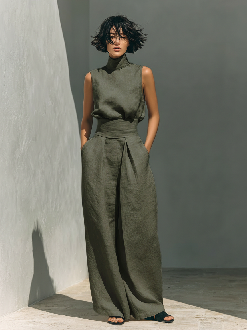 Venancia™ | Minimalist Set Top and Wide Pants