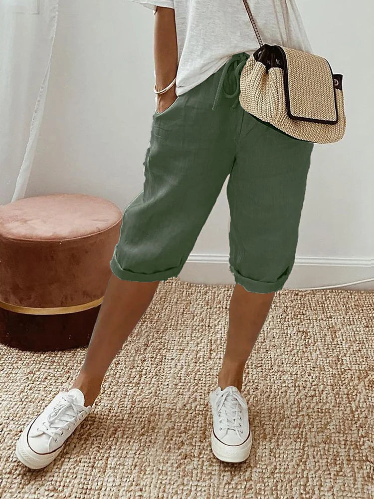 Elara™ | Cotton Linen Women's Shorts