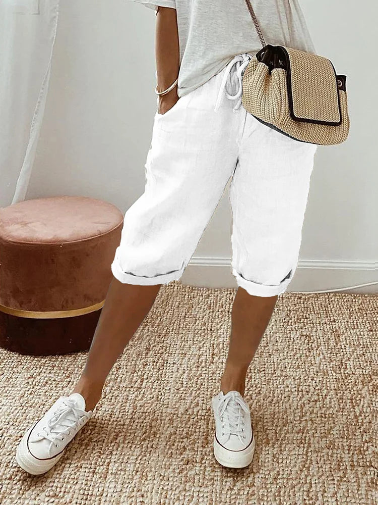 Elara™ | Cotton Linen Women's Shorts