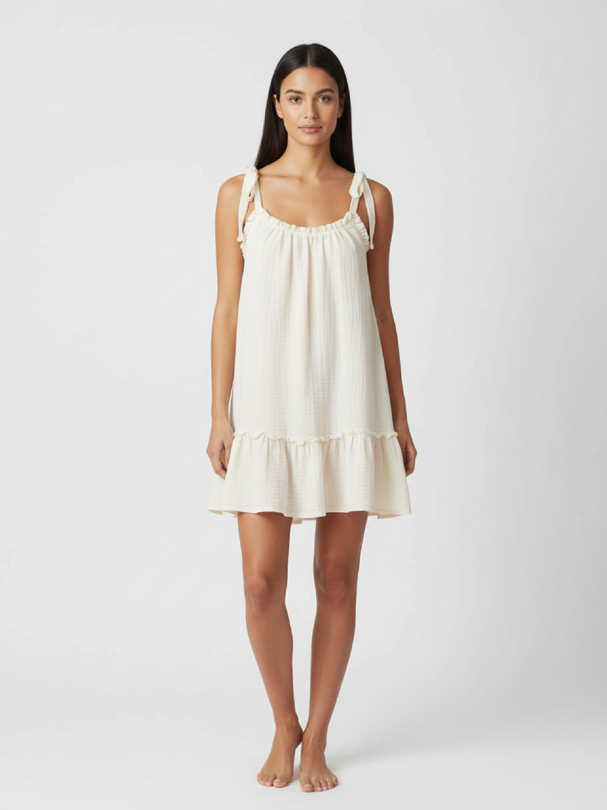 Helena | Loose Mini Dress with Back Cut-Out