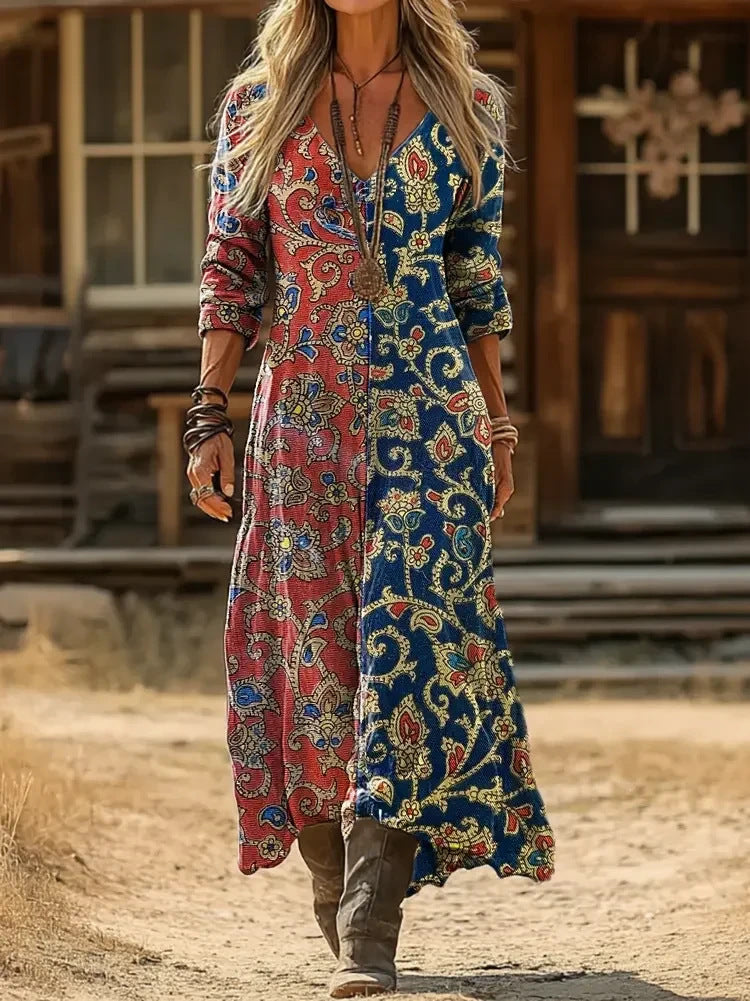 Emily™ | Long Sleeve Vintage Casual Dress