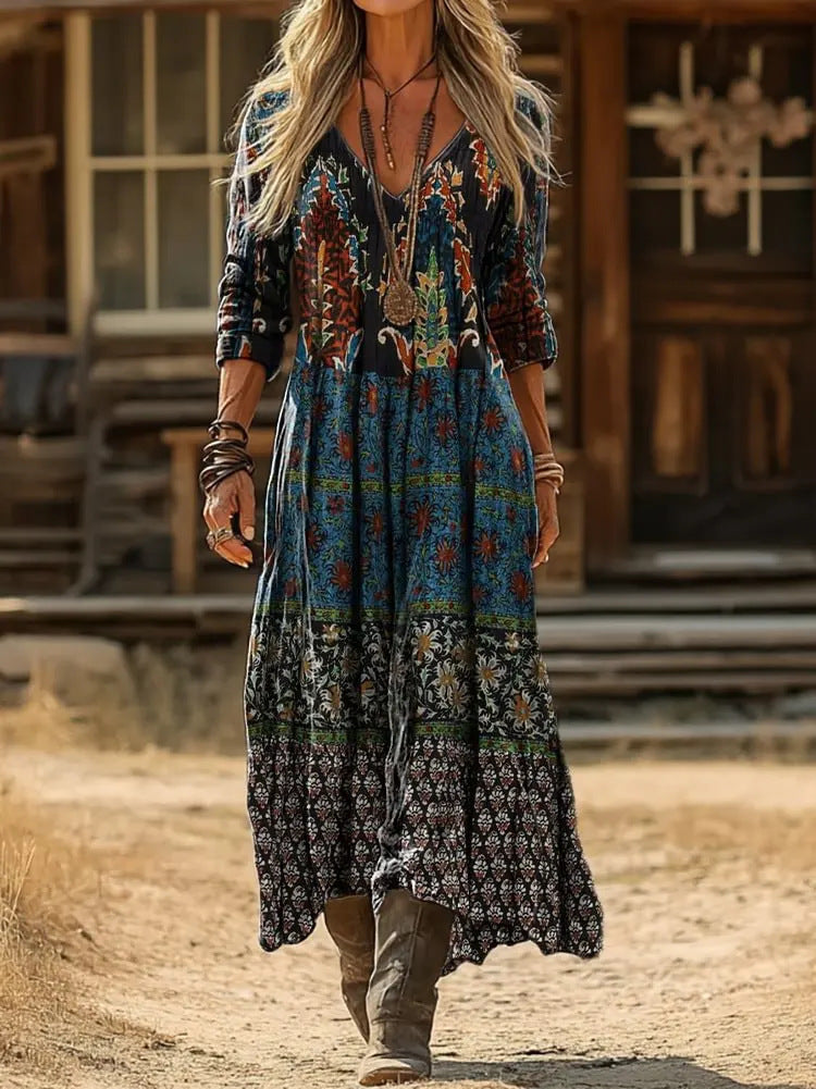 Amelia™ | Long Sleeve Vintage Casual Dress