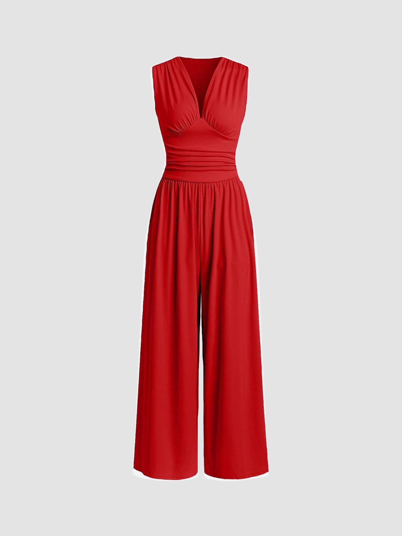 MUTYA™ – Chic Sleeveless Wide-Leg Jumpsuit
