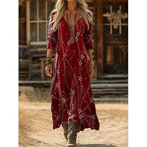 Elizabeth™ | Long Sleeve Vintage Casual Dress
