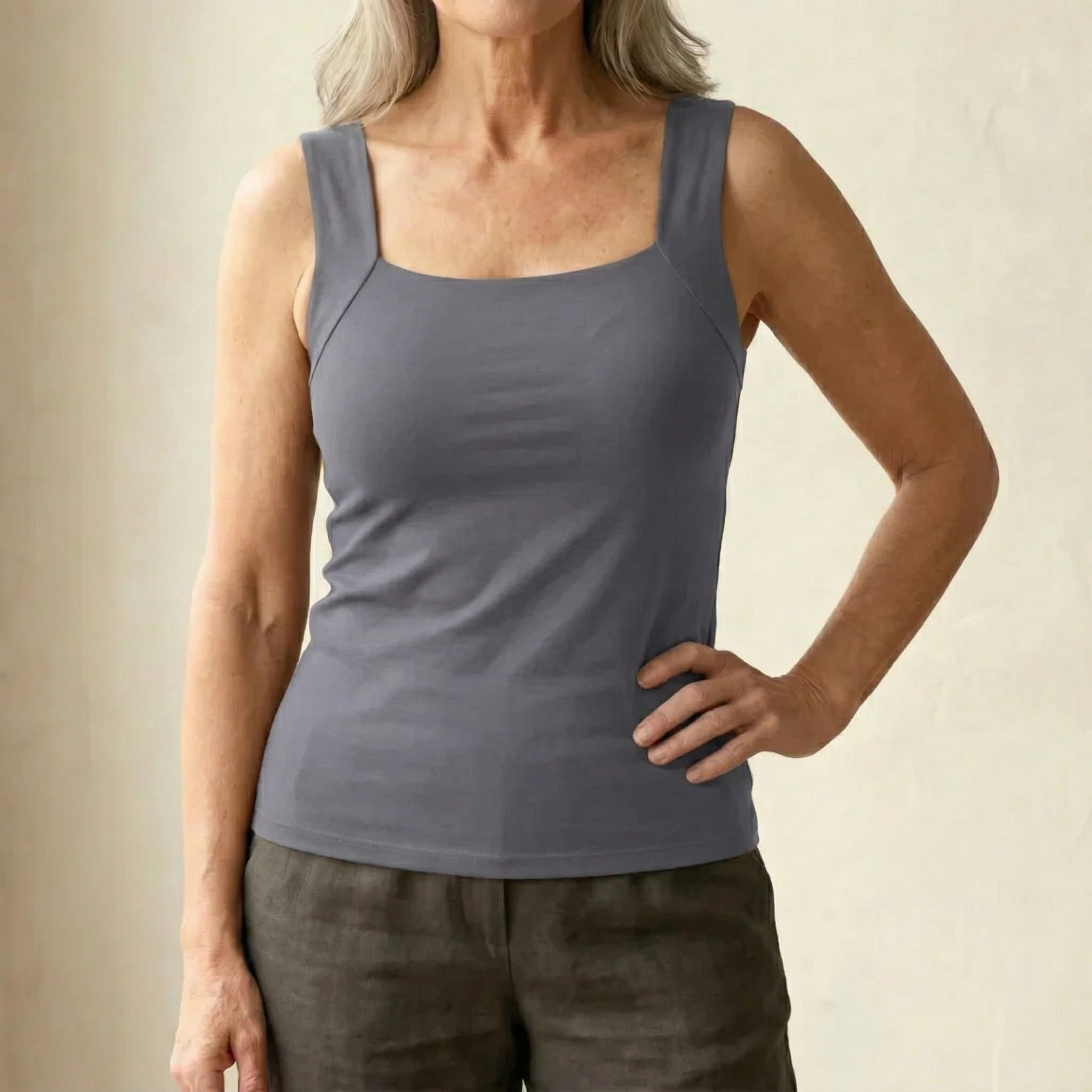 Lainey™ | Timeless Wide Strap Casual Tank Top