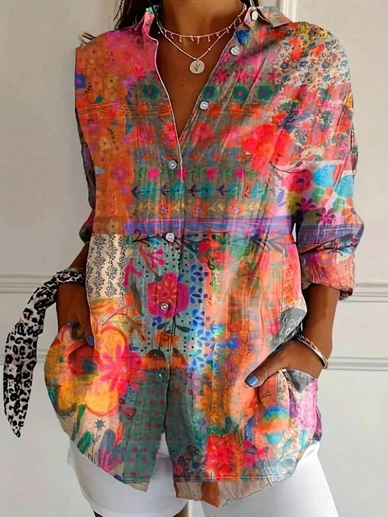 Elowen™ | Colorful Print Blouse