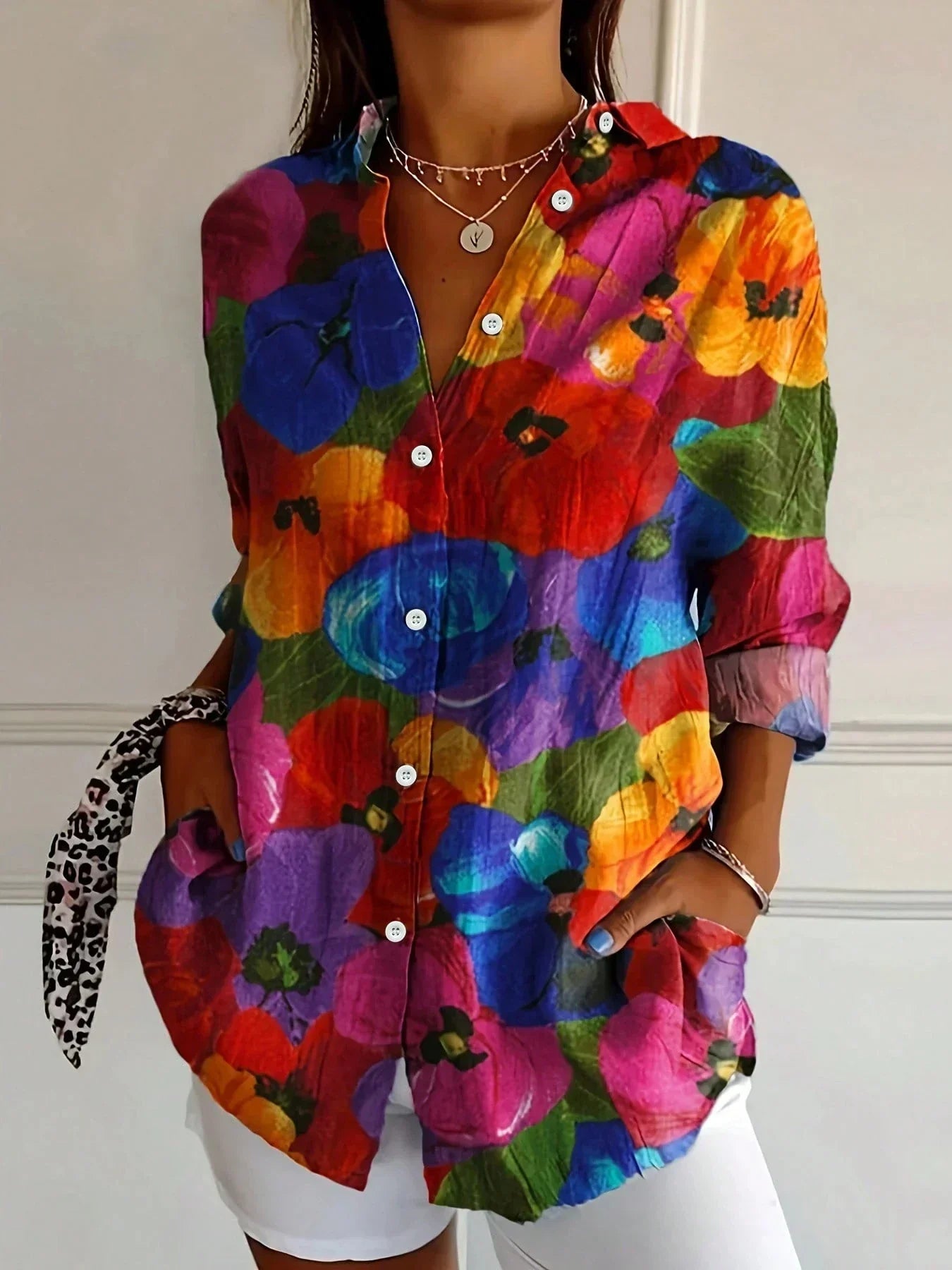 Elowen™ | Colorful Print Blouse