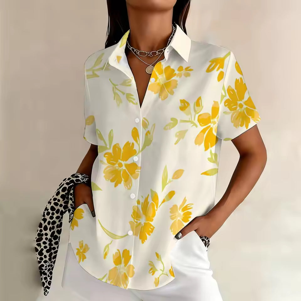Elegant Floral Print Blouse