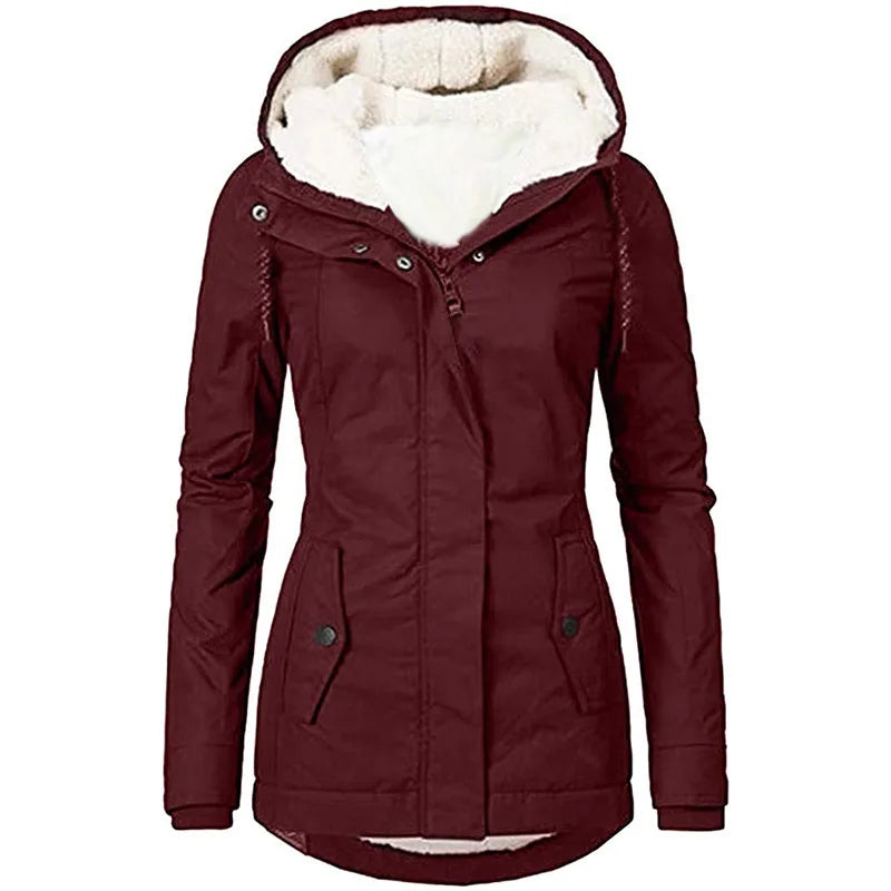 Natalie™ | Casual Hooded Zip Front Jacket