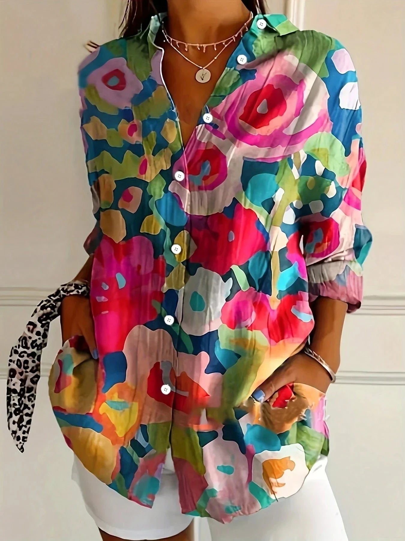 Elowen™ | Colorful Print Blouse