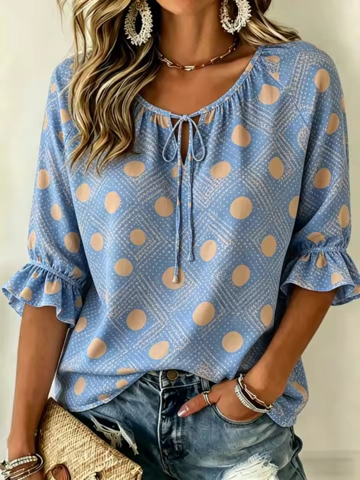 Sloane™ | Polka Dot Print Blouse