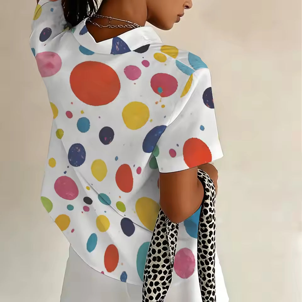 Casual Dots Print Blouse