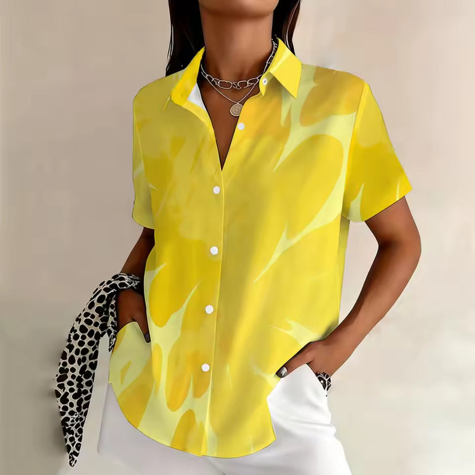 Casual Summer Print Blouse