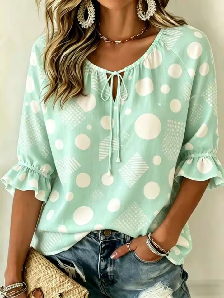 Sloane™ | Polka Dot Print Blouse