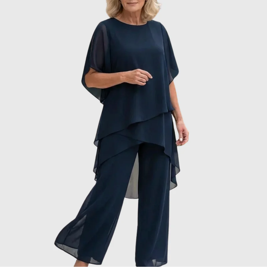 Sarah™ | Elegant Draped Hem 2-piece Set