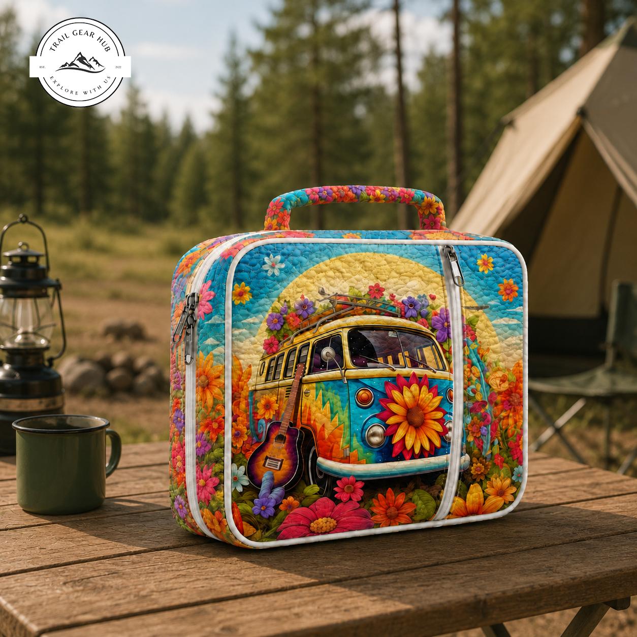 Retro Floral Camper Quilted Bible Cover TG13