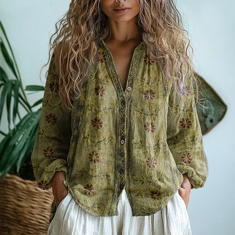 Florence | Vintage Floral Blouse