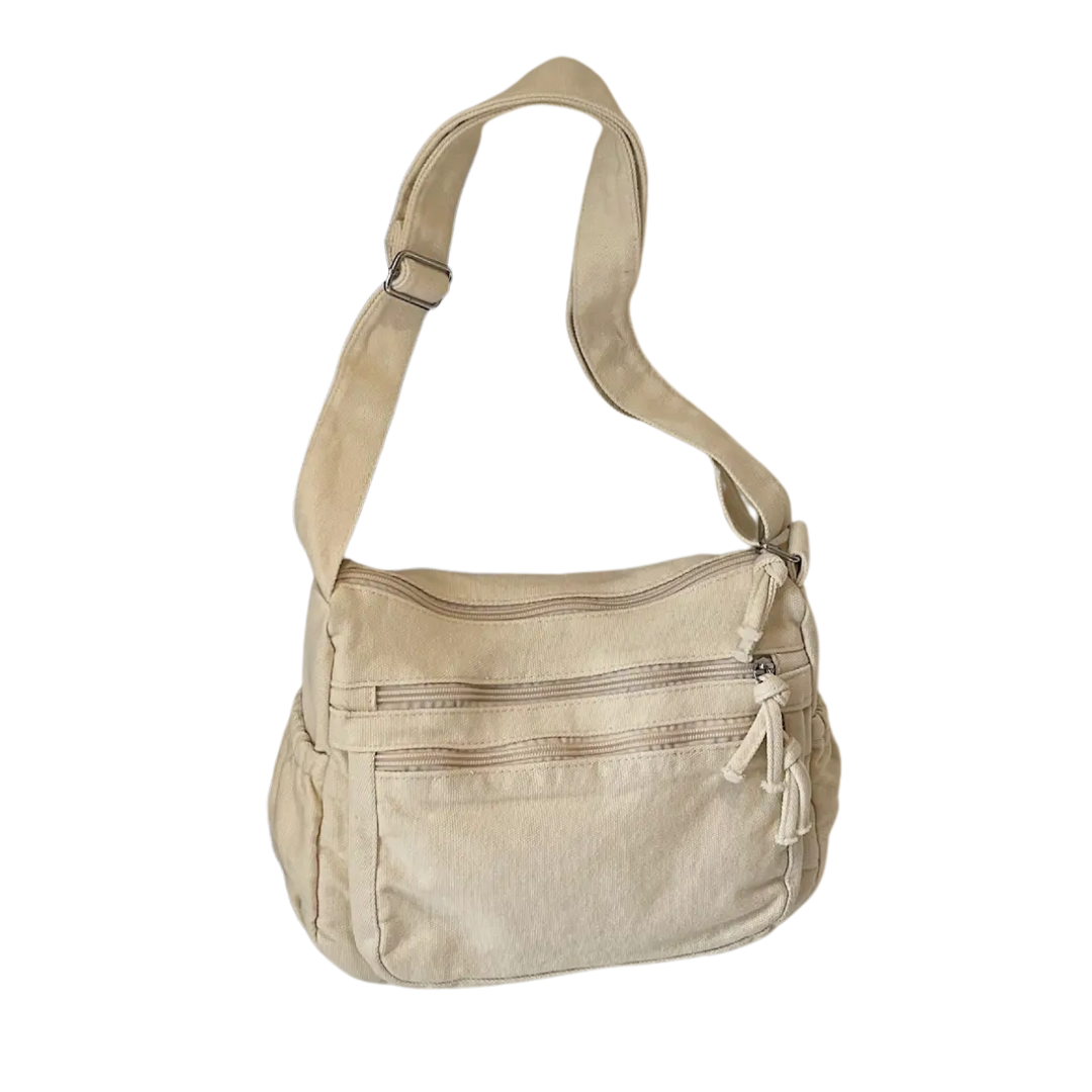 FRANKIE™ – Retro Multi-Pocket Canvas Crossbody Bag