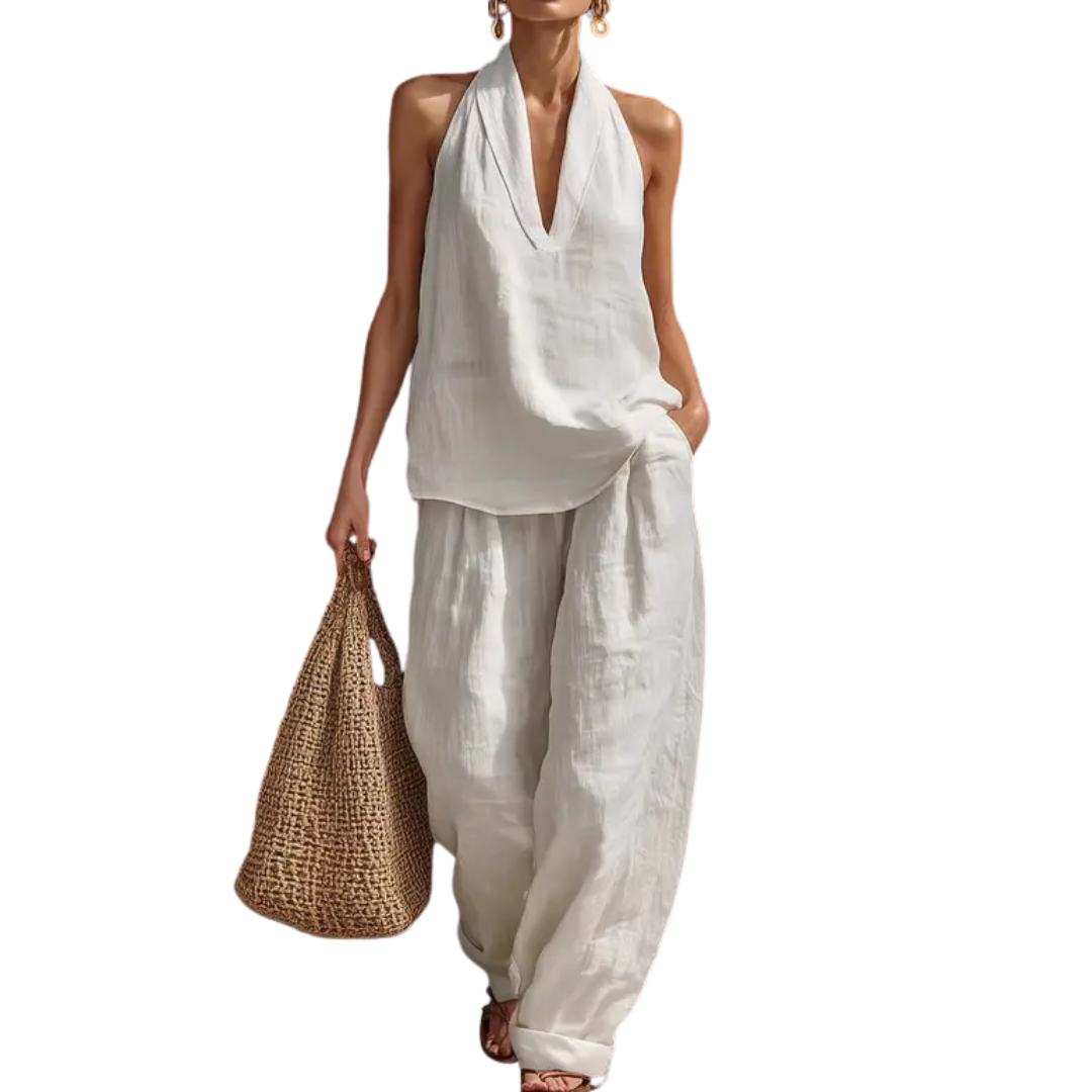 ZURI™ – Breezy Halter Wide-Leg Two Piece Set