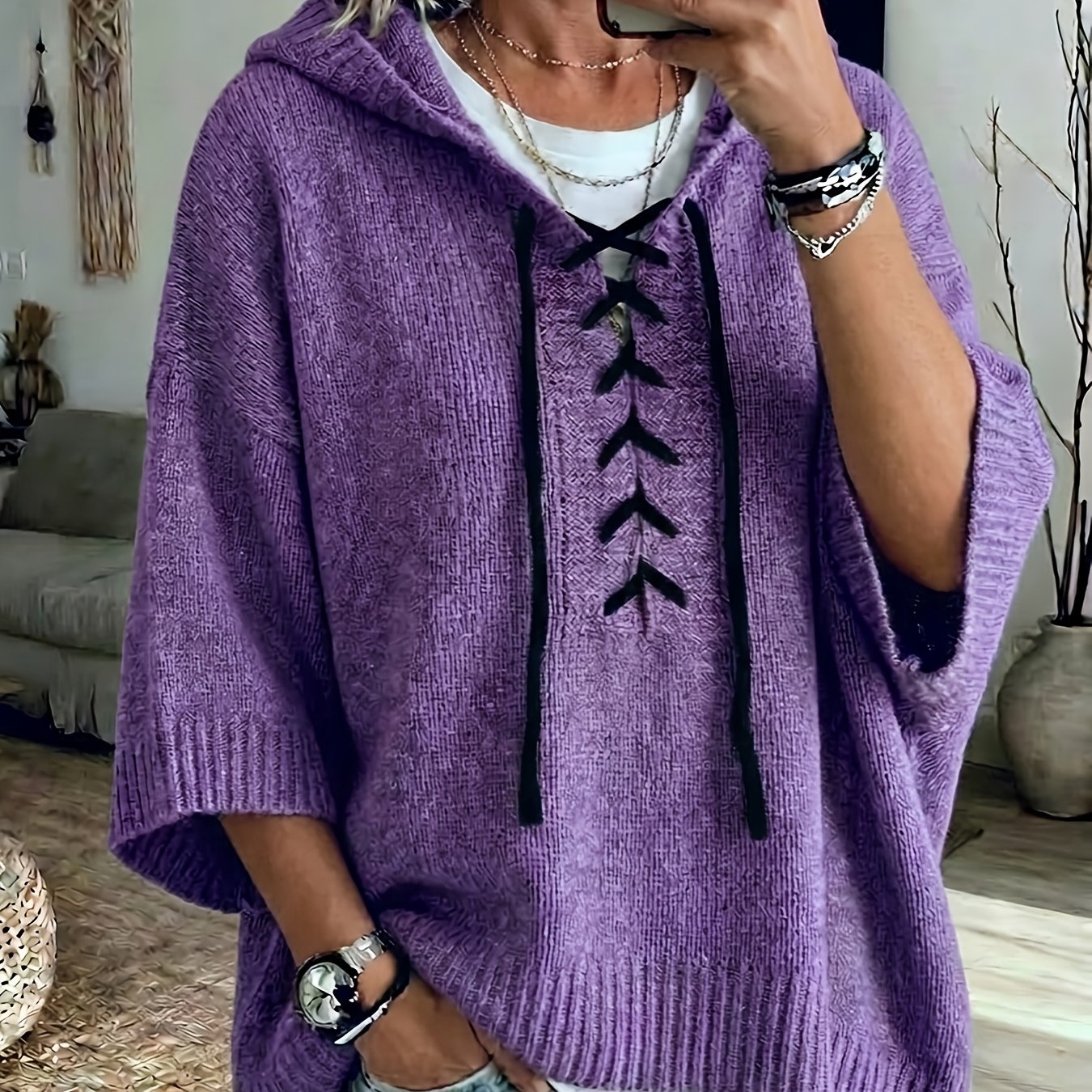 Glenda™ | Floral Batwing Hooded Cardigan