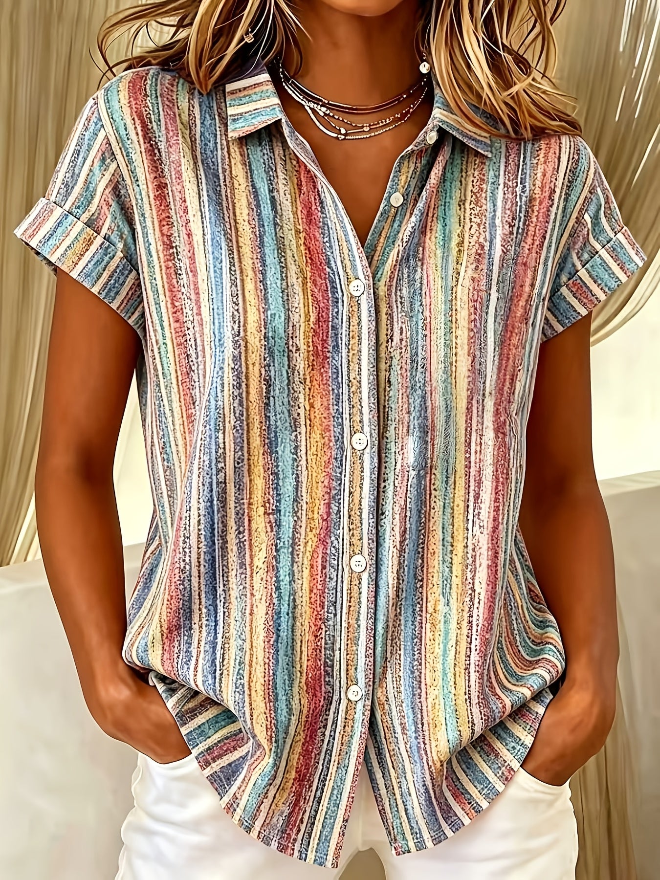 Aimee™ | Casual Summer Button Shirt