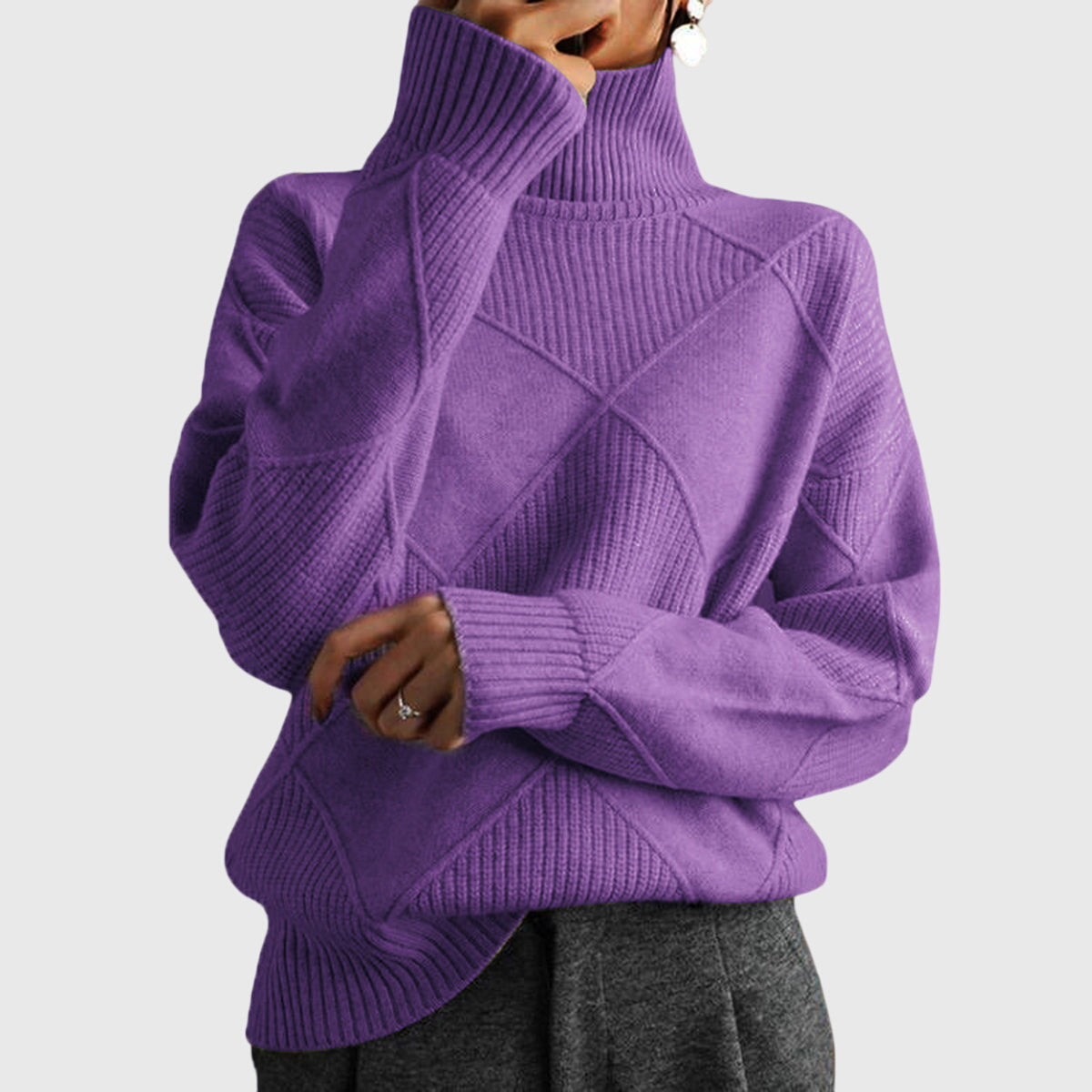 Luna | Turtleneck Knit Sweater