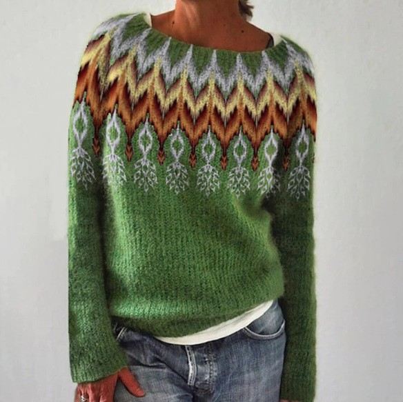 Elke | Patterned Pullover Sweater