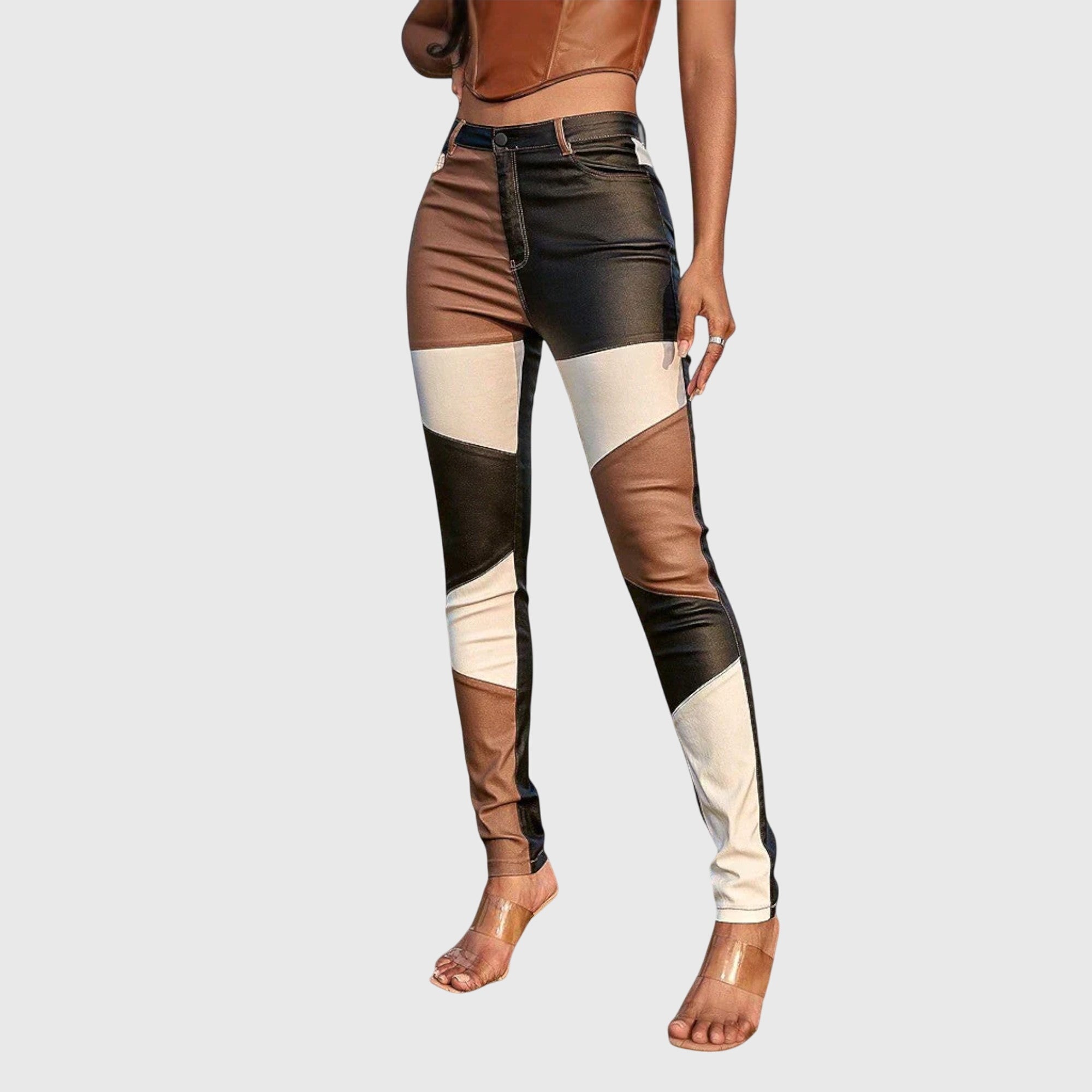 Lena | Color Block Skinny Pants