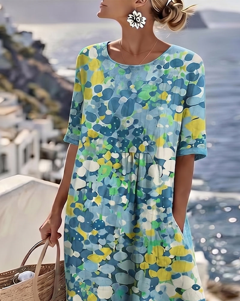 Elena™ | Elegant Floral Summer Midi Dress