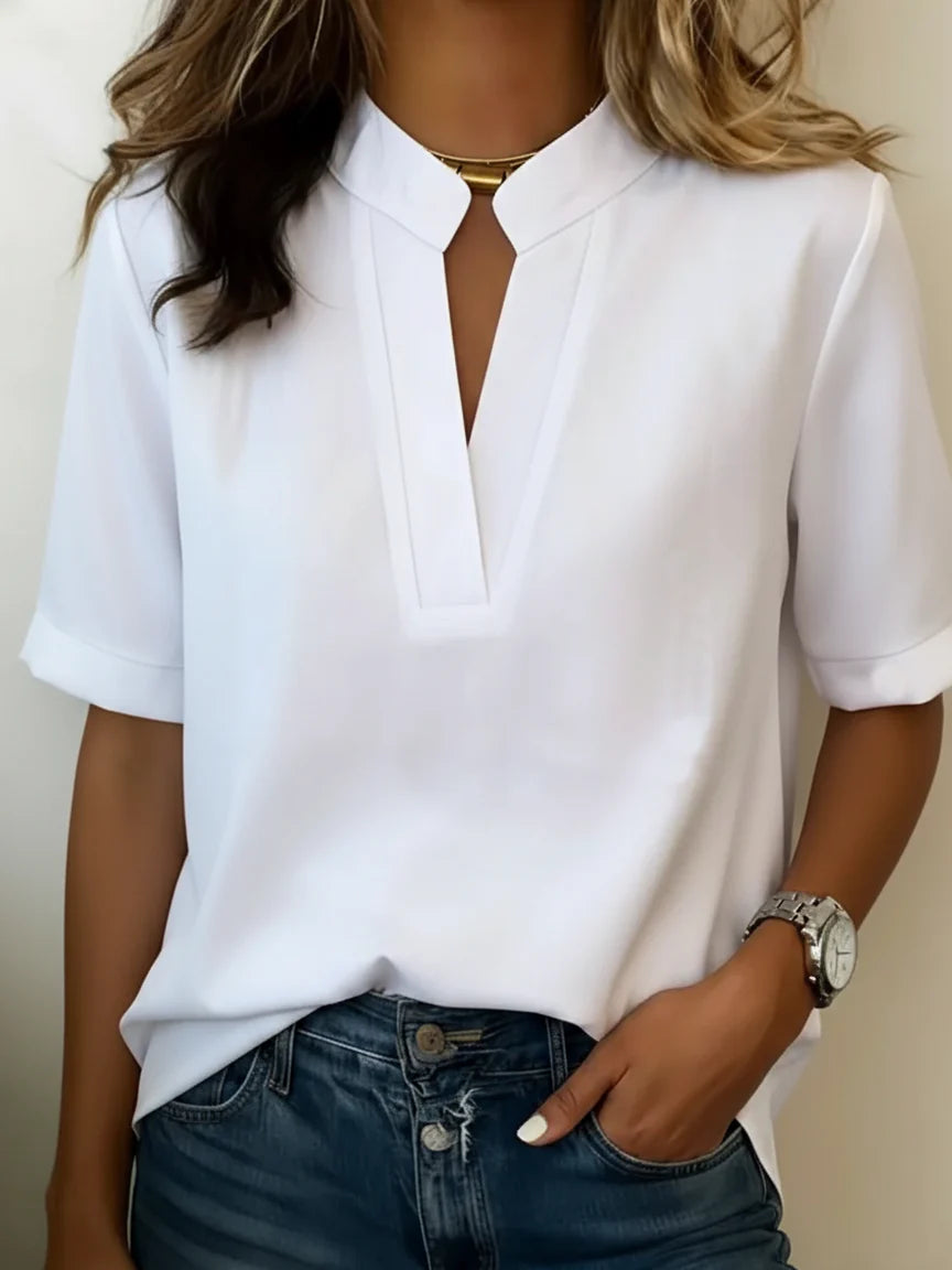 Aveloria™ | Elegant V-Neck Blouse