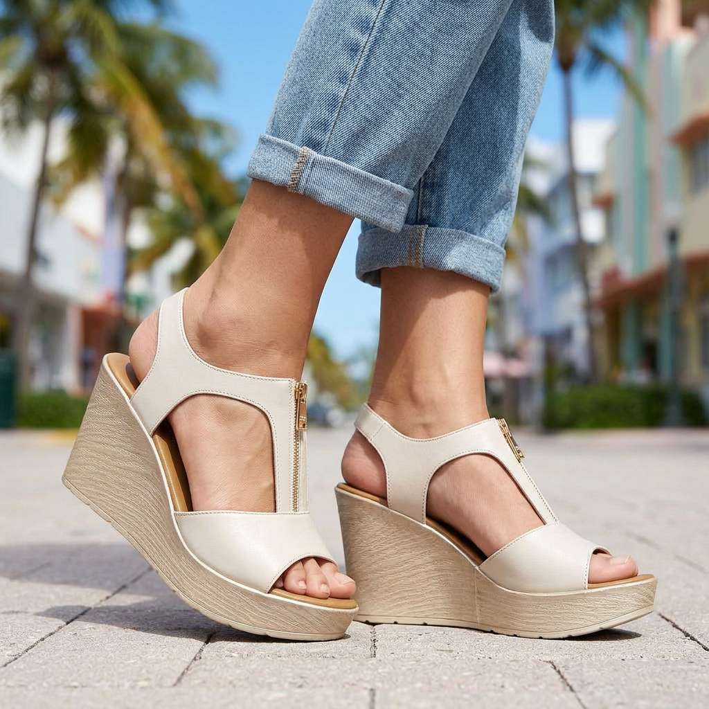 Evalyn | Zipper Heels