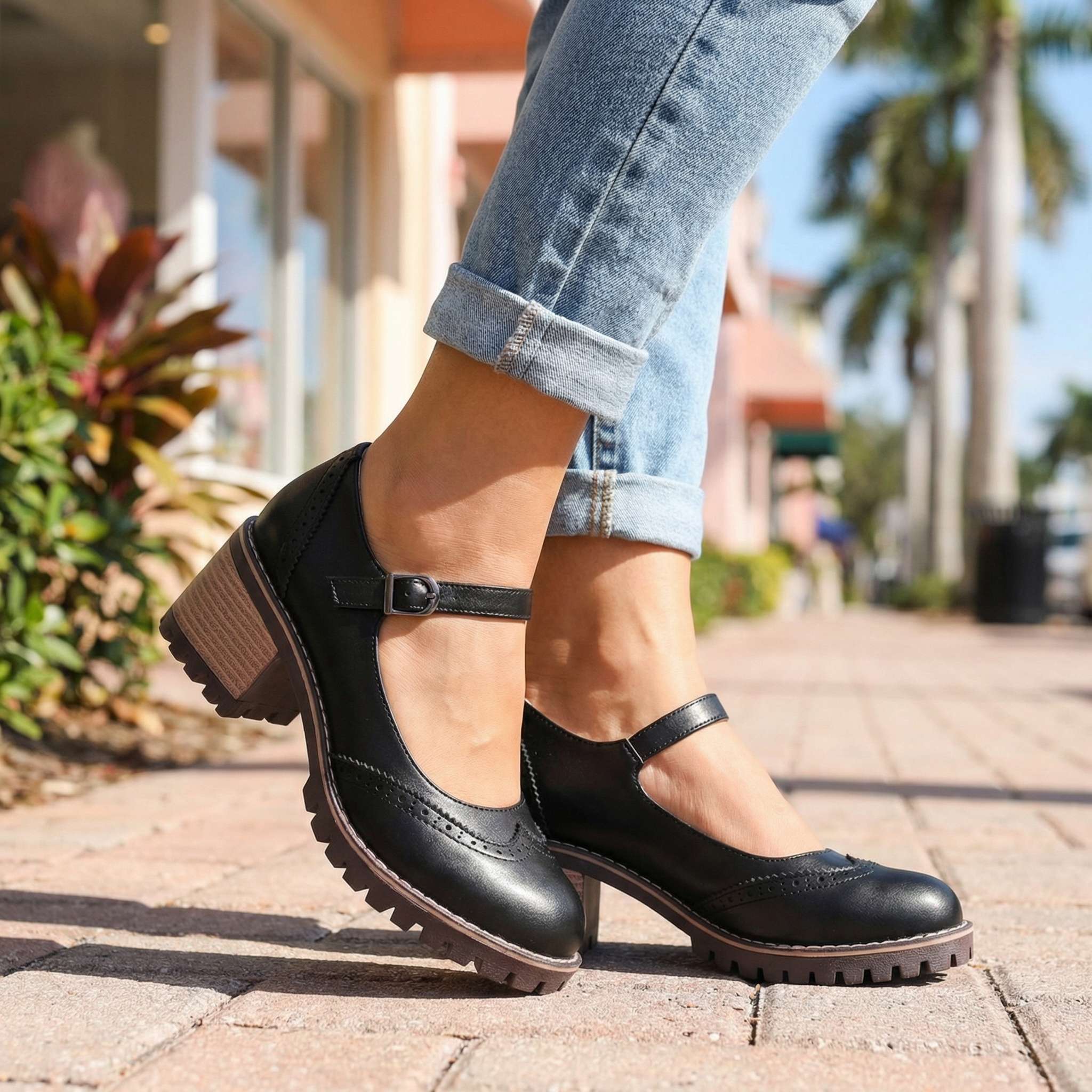 Amelia | T-Strap Mary Jane Heels