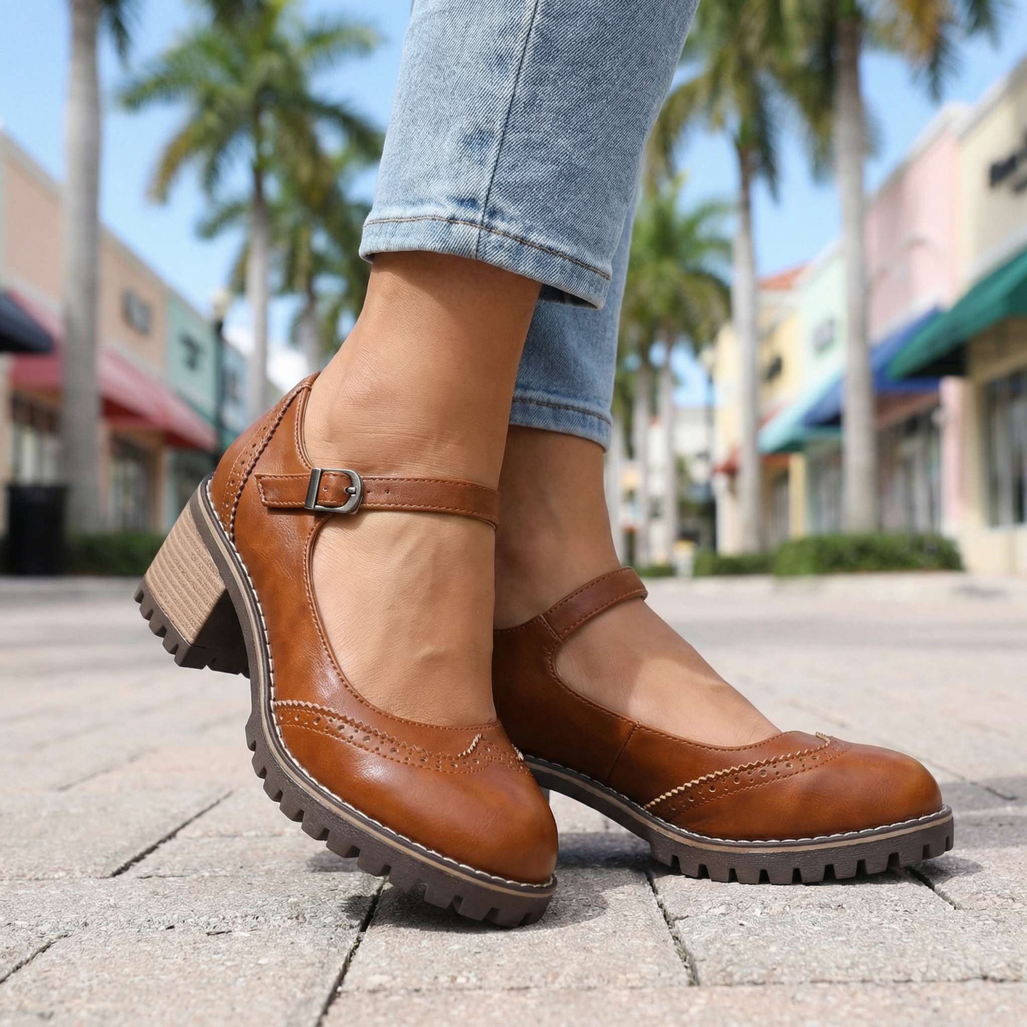 Amelia | T-Strap Mary Jane Heels