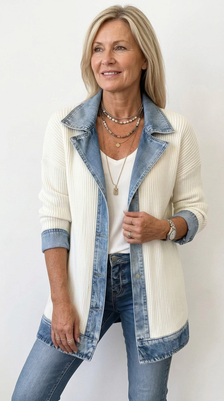 Margaret | Layered Knit Jacket
