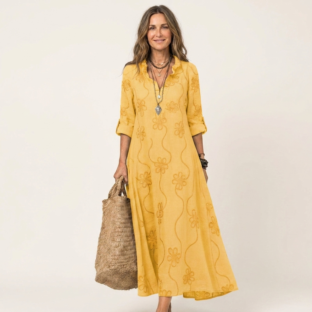 Isabel™ | Elegant airy embroidered summer dress