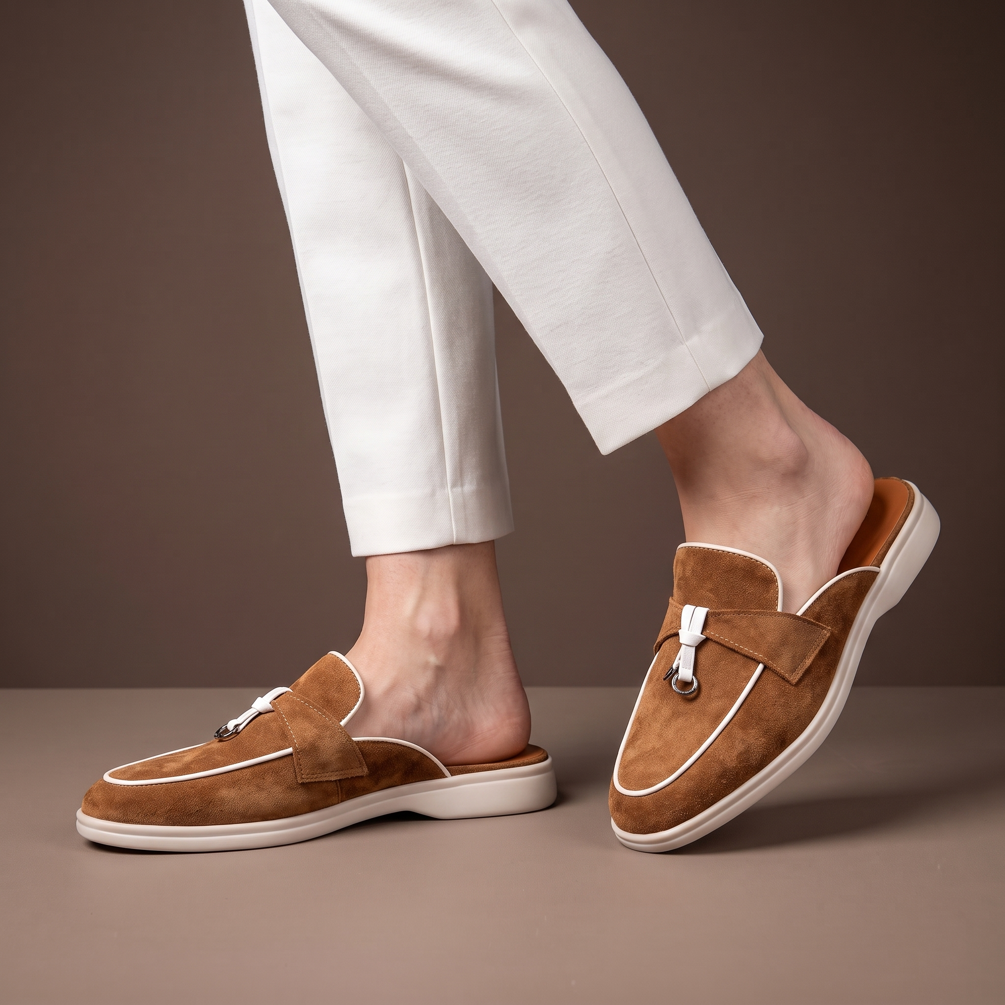 Macey™ | Suede Slip On Mule Loafers