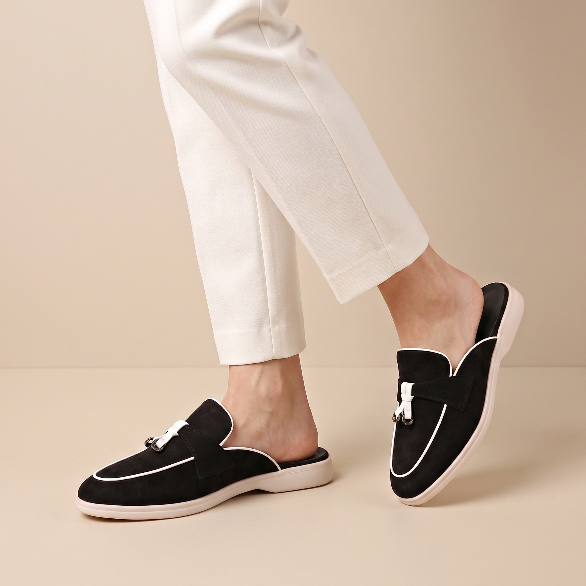 Macey™ | Suede Slip On Mule Loafers