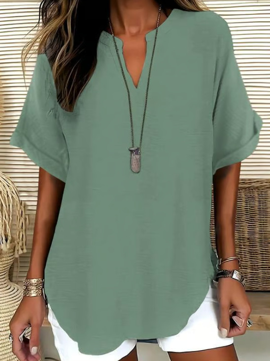 Michelle | Women's Loose V-neck T-shirt