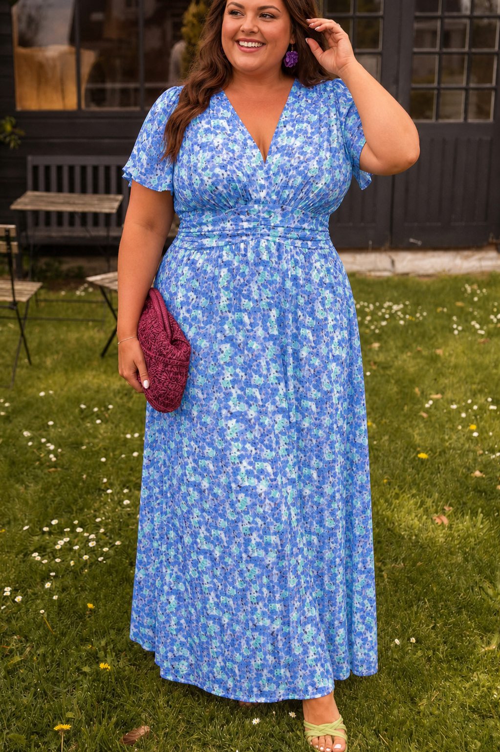 Natalie | Flattering Printed Maxi Dress