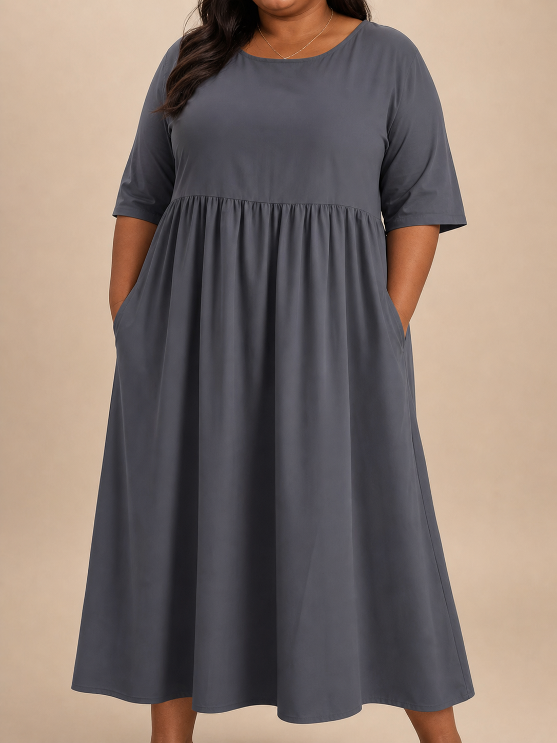 Emily | Classic Mid Sleeve Dress