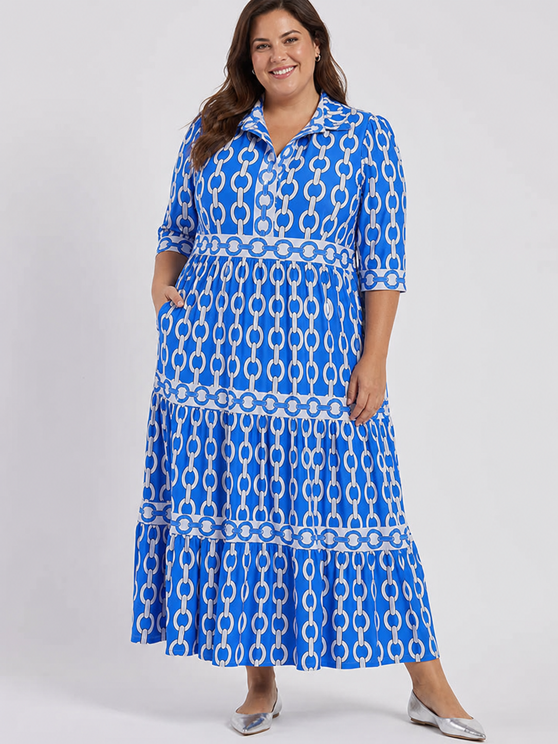HAZEL | Chain Link Midi Dress