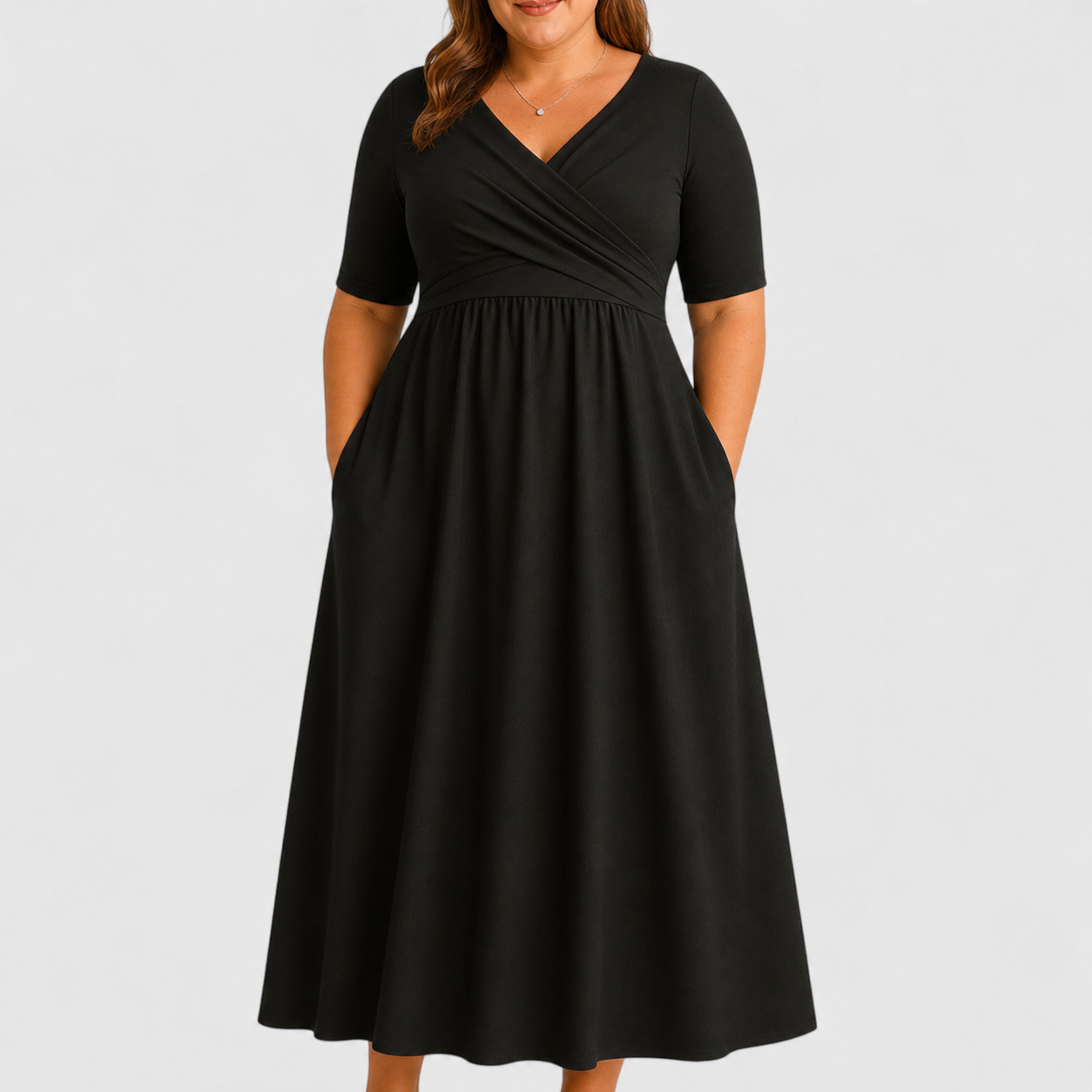 Eleanor | Elegant Midi Dress with Pockets