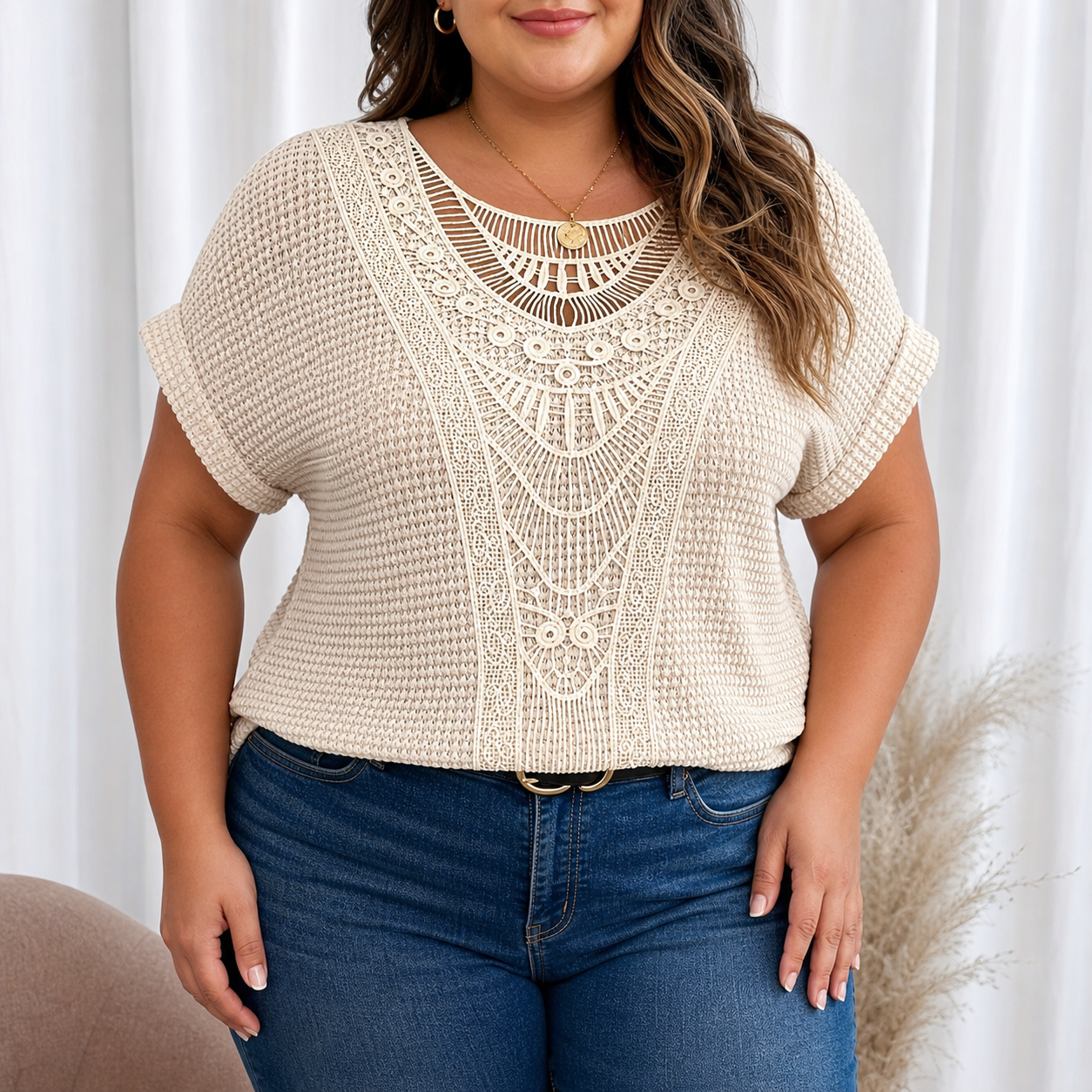Violet | Detailed Knitted Top