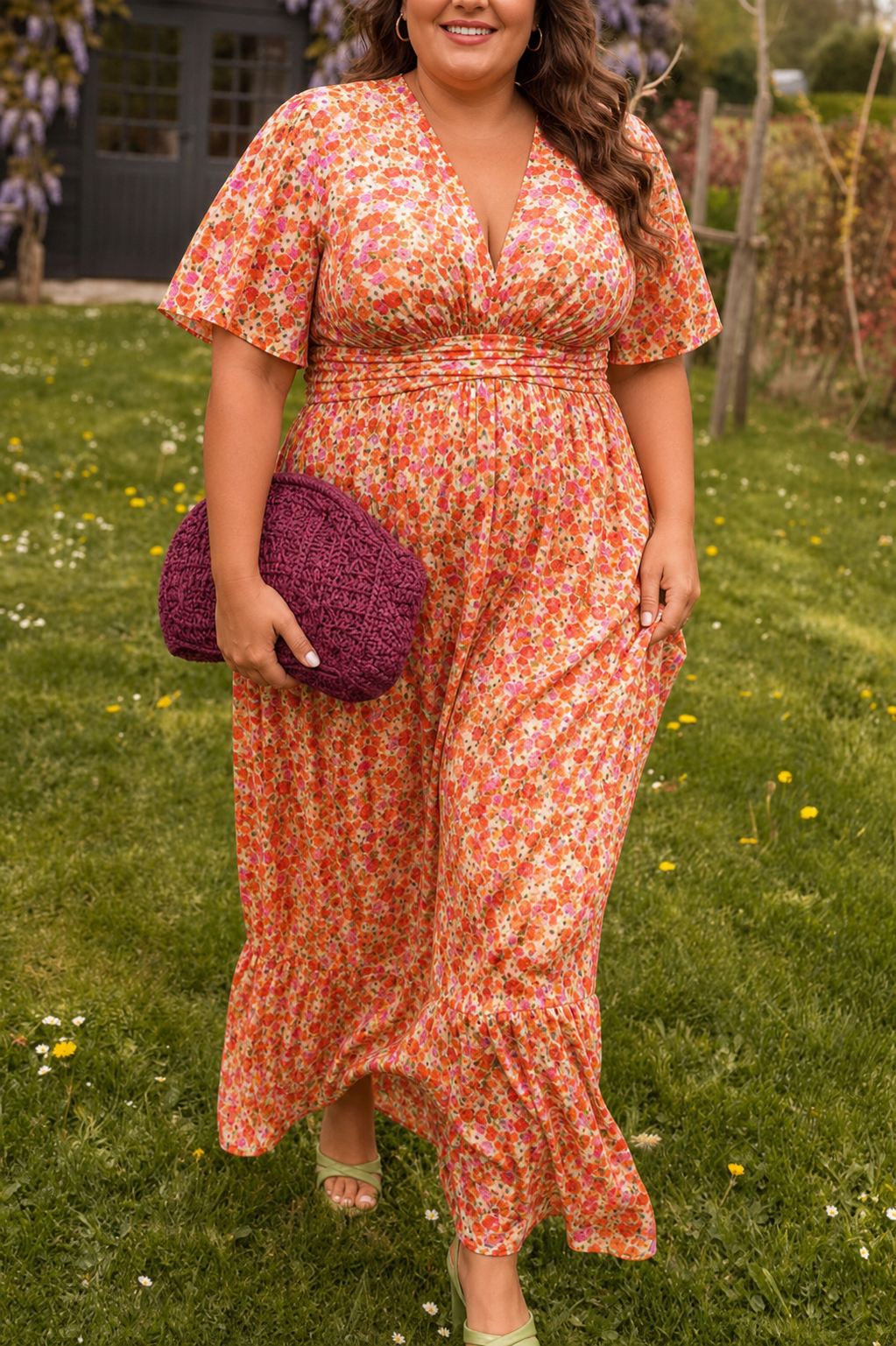 Natalie | Flattering Printed Maxi Dress