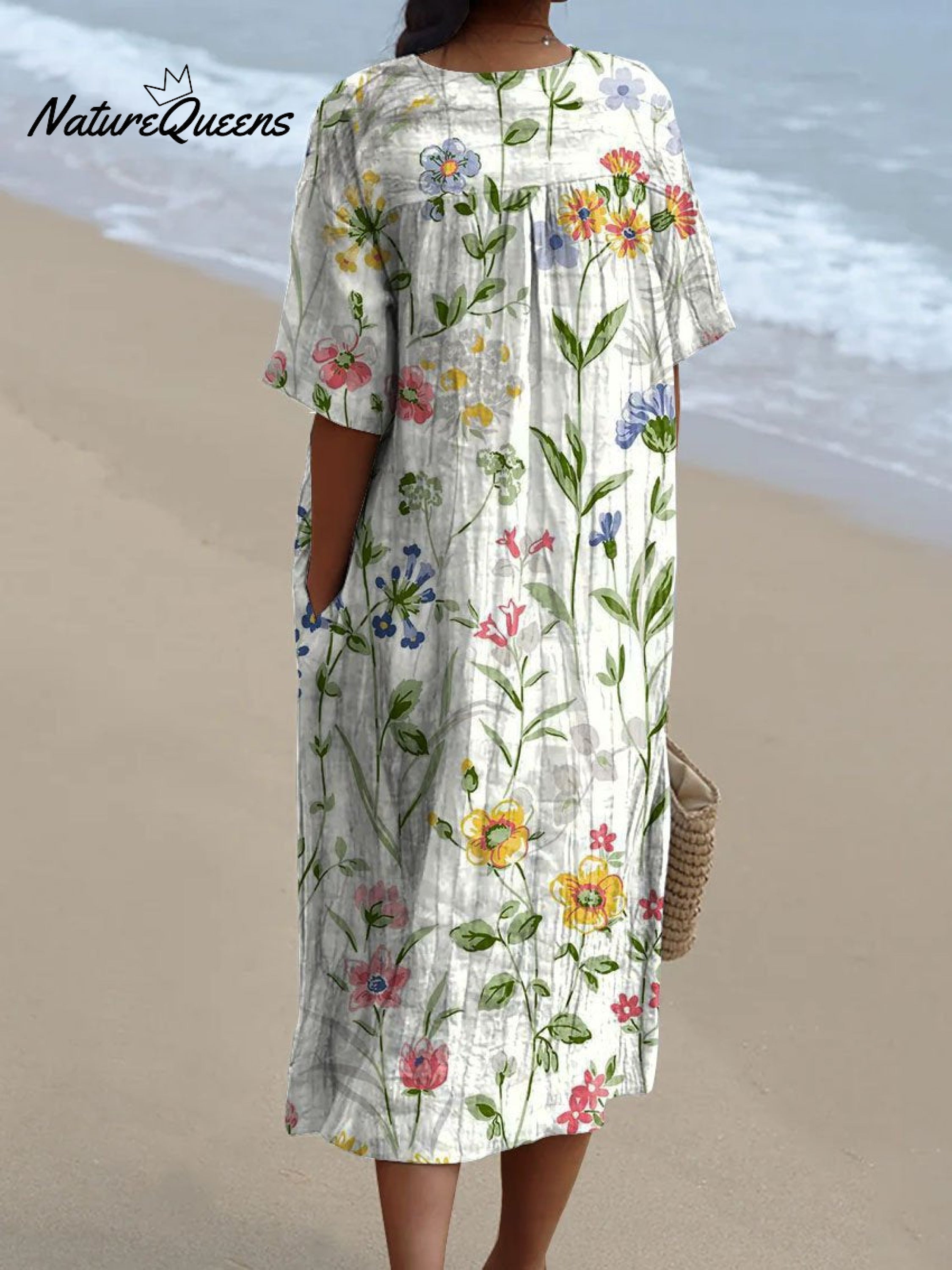 Women's Vintage Floral Casual Summer Maxi Dress