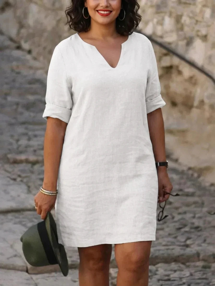 Coraline - Relaxed V-Neck Dress