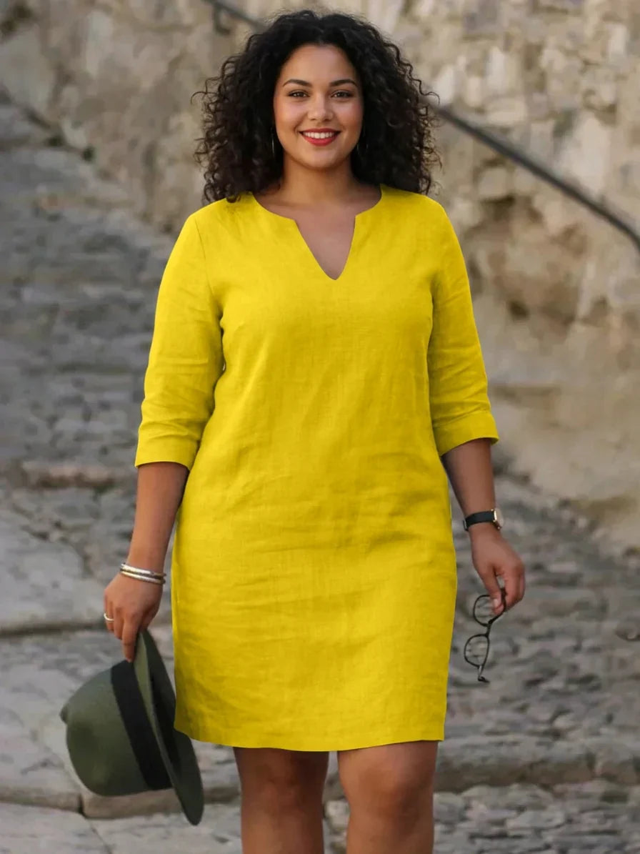 Coraline - Relaxed V-Neck Dress