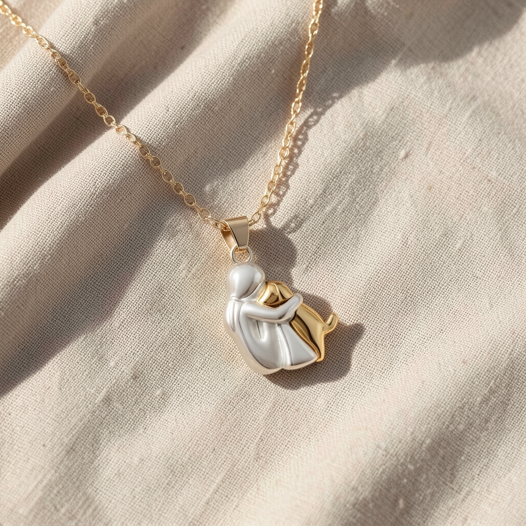 Hug Dog Pendant Necklace